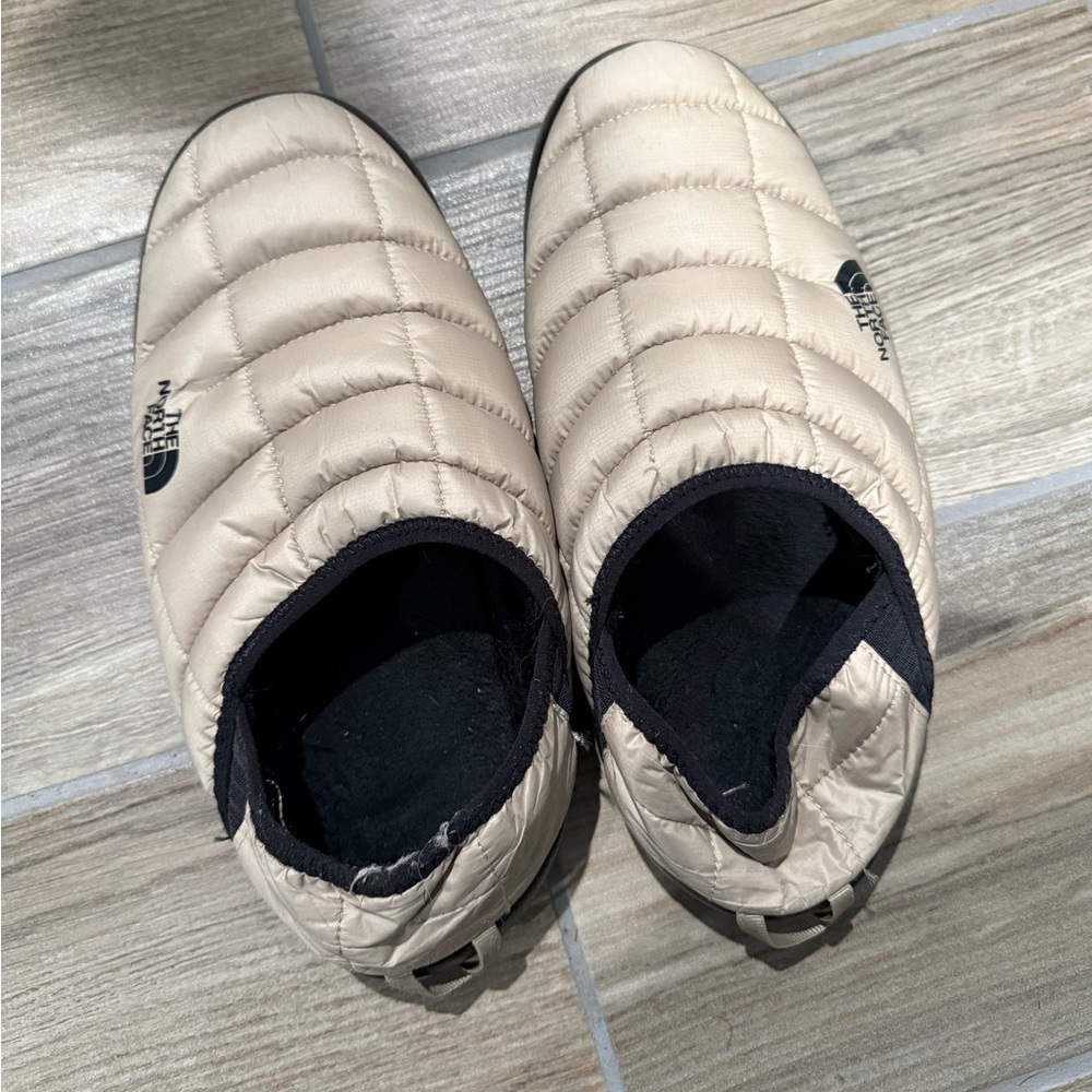 The North Face puffer slippers